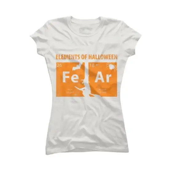Junior's Design By Humans Elements Of Halloween Tee (FeAr) Periodically By Luckyst T-Shirt image {7}