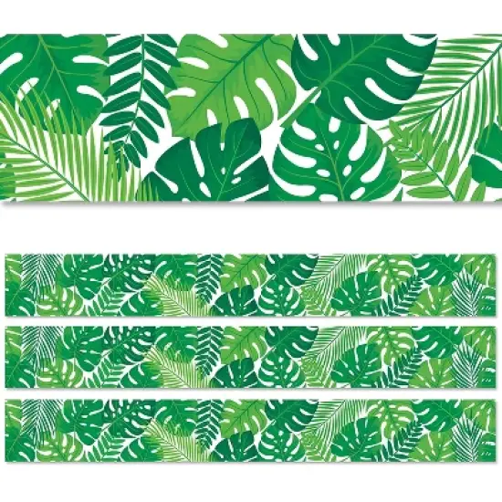 Creative Teaching Press EZ Border 3" x 48' Green Tropical Leaves 3/Pack (CTP10480-3) image {2}
