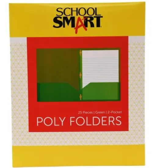 FOLDER SCHOOL SMART TWO-POCKET HEAVYWEIGHT POLY WITH FASTENERS image {8}