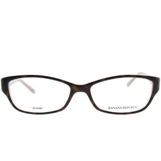 Banana Republic  1K2 Unisex Rectangle Eyeglasses Tortoise Pink 53mm image {1}