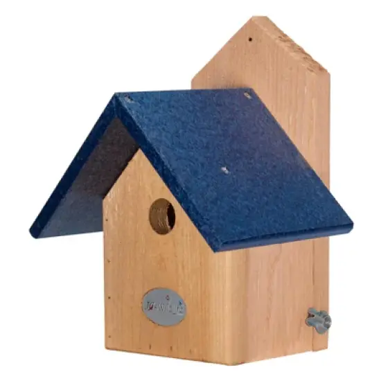 JCS Wildlife Chickadee Post Mount Birdhouse with Recycled Poly Lumber Roof image {9}