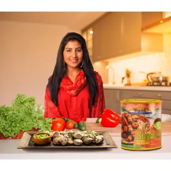 Cut Soya Chaap Whitout Stick (Plant Based Protein) - 30oz (1.875lbs) 850g - Rani Brand Authentic Indian Products image {1}