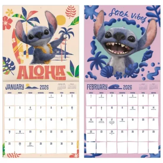 Disney 2026 Lilo and Stitch Live Action 12"x12" Wall Calendar image {5}