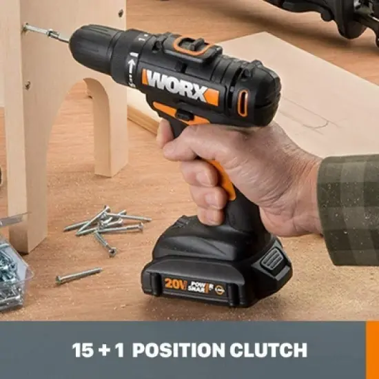 Worx WX945L 20V Power Share Drill Driver & 3-3/8" Worxsaw Combo Kit image {3}