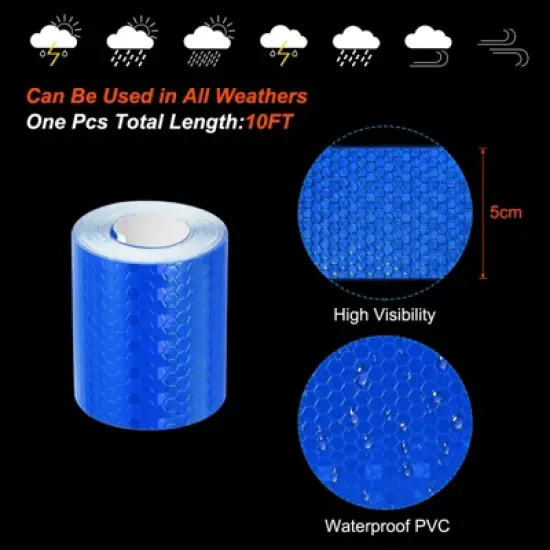 Unique Bargains High Visibility Waterproof Adhesive Cars Reflective Tape image {2}