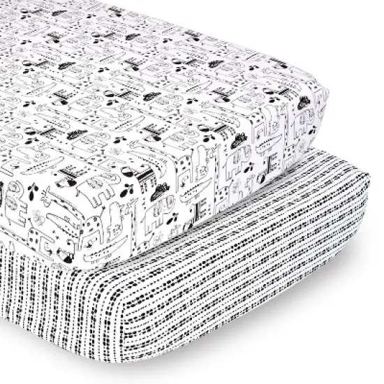 The Peanutshell Preston Black & White Crib Bedding Set, 4pc to 12 Pc image {3}