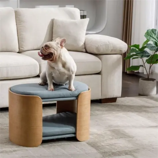 Dune Double Lift Medium Size Scratch Resistant PU Cushion Cat Scratch Beds With Solid Wood Frame Cat Bed Pet Sofa-Maison Boucle image {8}