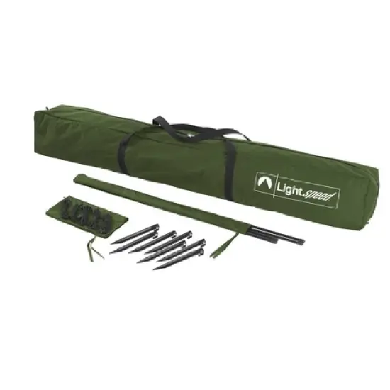 Lightspeed Outdoors Pop-Up 6-Sided Screen Shelter, Camping Gazebo, Green image {7}