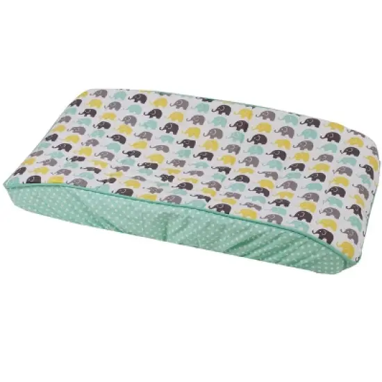 Bacati - Elephants Mint/Yellow/Gray Elephants Changing Pad Cover image {8}