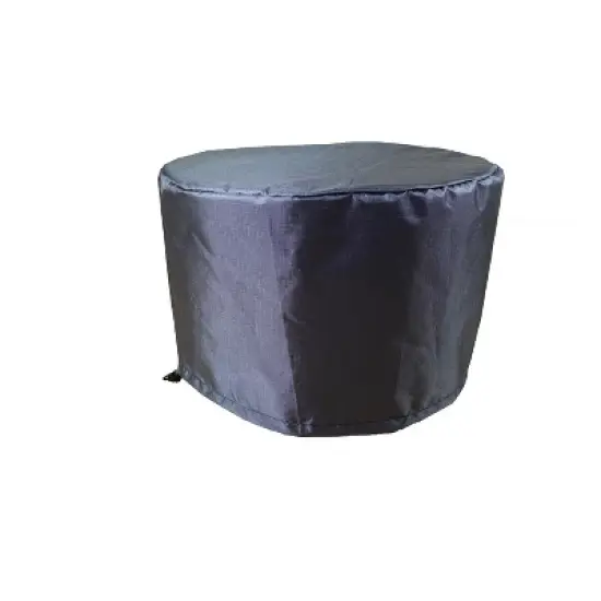Summerset Shield Gold 2-Layer Polyester Fabric Outdoor Fire Table Round Cover - Charcoal Grey image {1}