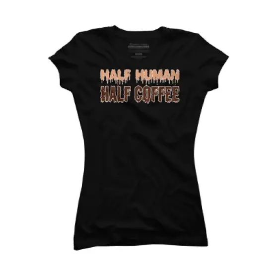 Junior's Design By Humans Funny Halloween Costume For Coffee Addicts By TeeShirtMadness T-Shirt image {3}