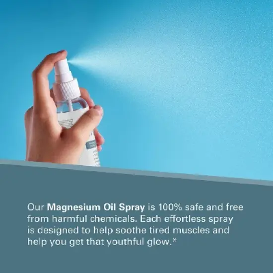 Magnesium Oil Spray with Stem Cell Extract, Soothes Feet, Sore Muscles, Joints & Legs, Allergen-Free & Fragrance-Free, M3, 12 fl oz image {6}