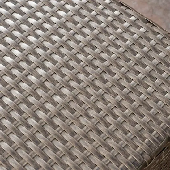 Puerta 8pc Wicker Chat Set - Brown/Ceramic Gray - Christopher Knight Home image {3}