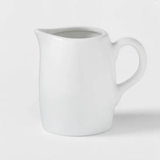 8oz Ceramic Creamer Pitcher White - Threshold&trade; image {9}