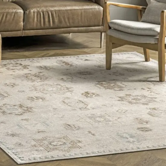 nuLOOM Krystin Distressed Machine Washable Area Rug image {8}