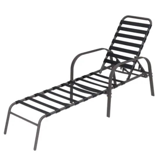 Crestlive Products Chaise Lounge Chair Outdoor with Cushion & Pillow Adjustable 5 Position Pool Recliner image {10}