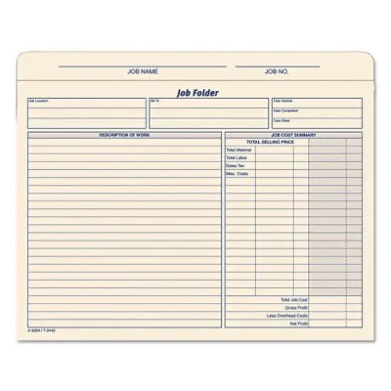 TOPS Job Folder, Straight Tabs, Letter Size, Manila, 20/Pack image {2}