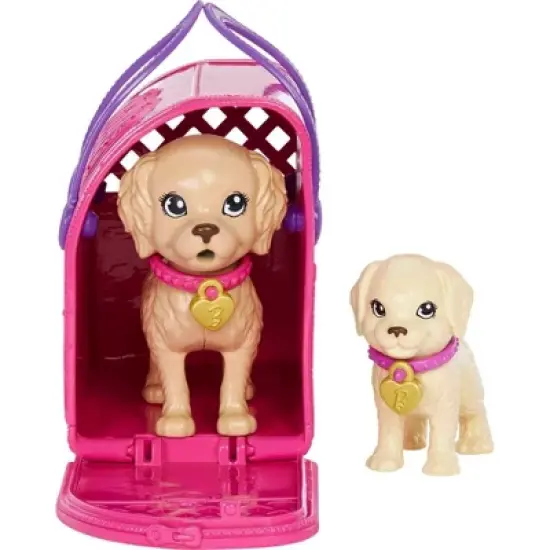 Barbie Pup Adoption Playset and Doll with Brown Hair, 2 Puppies and Color-Change image {4}