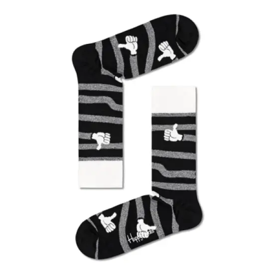 Happy Socks Adult 4pk Black and White Socks Gift Set image {4}