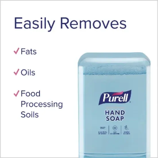PURELL Antimicrobial Foaming Hand Soap Refill, For ES10 Dispensers, Fragrance-Free, 1,200 mL, 2/Carton image {3}