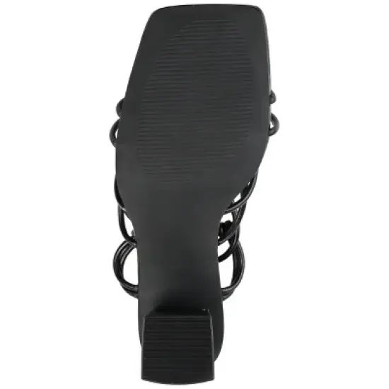 Journee Collection Womens Harpr Tru Comfort Foam Open Square Toe Block Heel Sandals image {4}