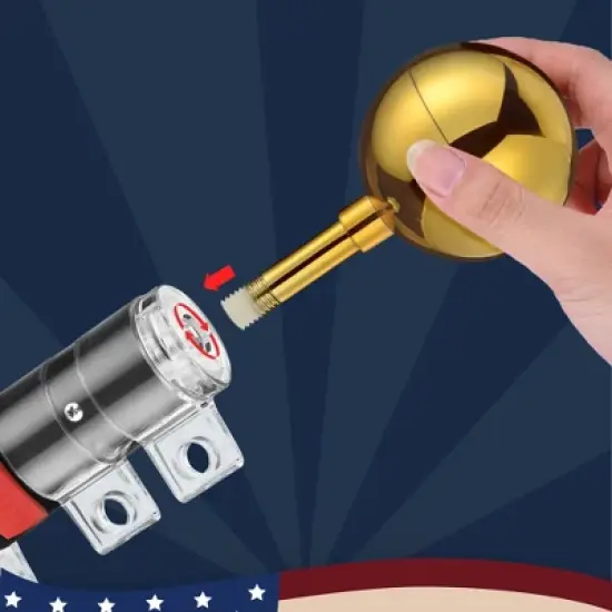 Yescom 25 Ft Aluminum Telescopic Flagpole Kit image {4}