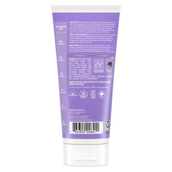 SheaMoisture Melanin Care Gentle Cream Cleanser, Nourished & Radiant with Pro-Ceramides & Elderberry Complex - 6 fl oz image {1}