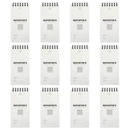 Juvale 12 Pack Reporters Notebook, Spiral Note Pad for Journalist, Detective, 70 Sheets/140 Pages Per Book, 4x8 in image {5}