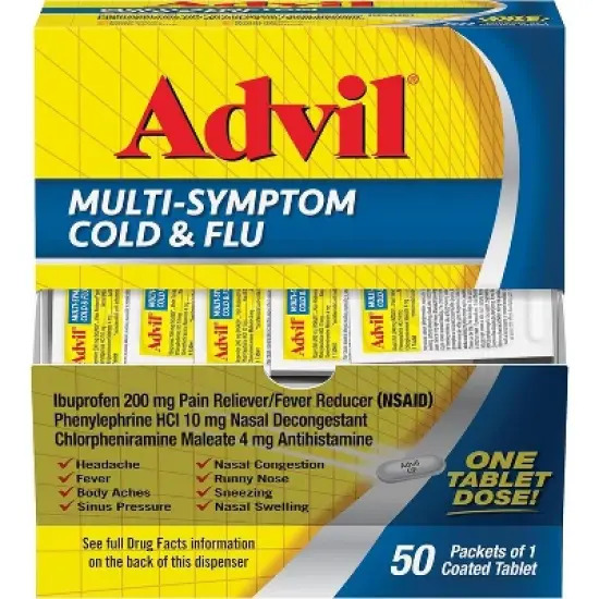 Advil Multi Symptom Cold and Flu Medicine 50 Tablets image {13}
