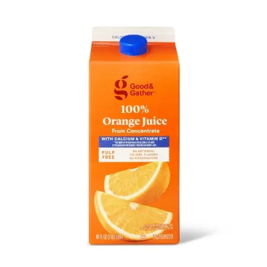Pulp Free 100% Orange Juice From Concentrate w/ Calcium & Vitamin D - 64 fl oz - Good & Gather&trade; image {3}