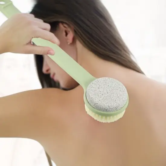 Unique Bargains Long Handle Bath Brush 13.98"x3.15"x1.69" 1 Pc image {1}