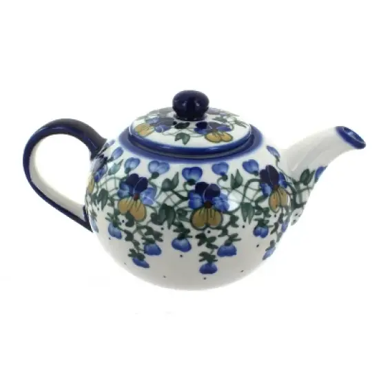 Blue Rose Polish Pottery 8C WR Unikat Large Teapot image {6}
