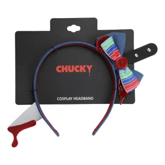 Chucky Bloody Bow With Knife In Head Headband image {4}
