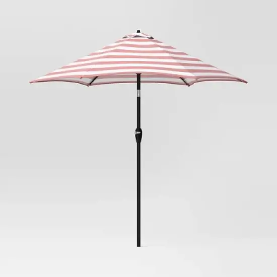 9' Round Cabana Stripe Outdoor Patio Market Umbrella with Black Pole - Threshold&trade; image {9}
