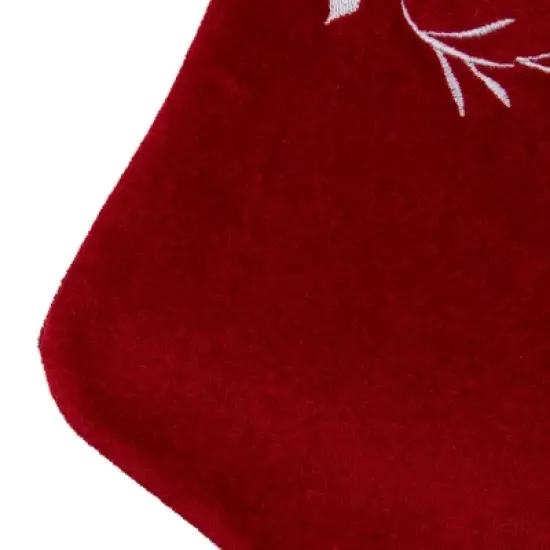 Northlight 20" Red and White "Merry Christmas" Velour Stocking image {5}