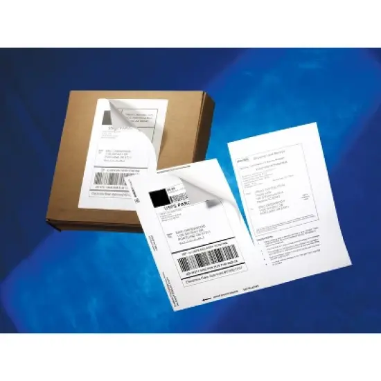 Avery Shipping Labels w/Paper Receipts and TrueBlock Technology for Inkjet Printers 5-1/16 x 7-5/8, Pack of 25 (8127) image {4}