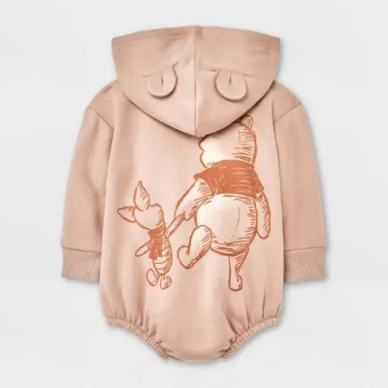 Baby Boys' Winnie the Pooh Sweatshirt Bodysuit - Beige image {1}