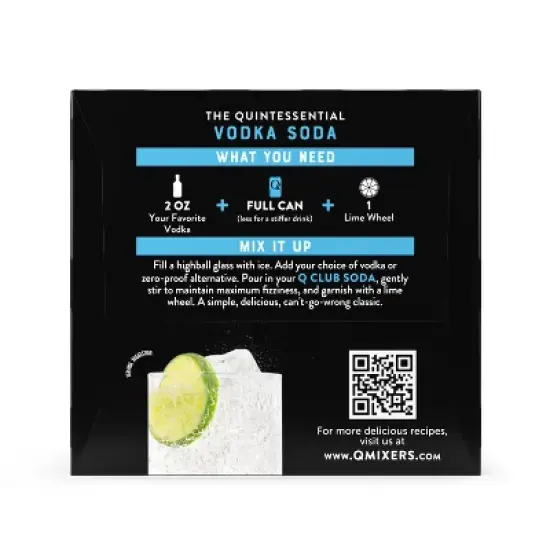 Q Mixers Club Soda - 4pk/222ml Cans image {4}