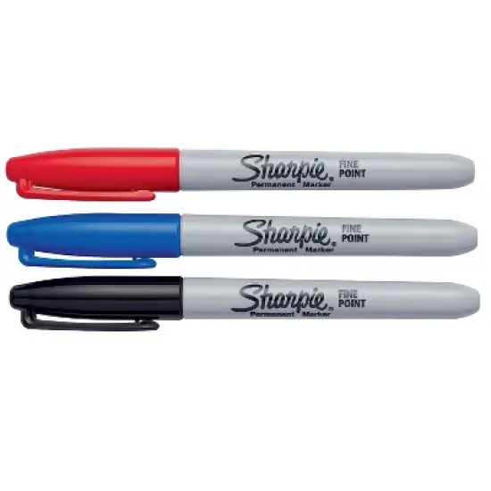 Sharpie Permanent Marker Fine Point 3/PK Assorted 30173PP image {1}