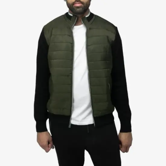 X RAY Men's Lightly Padded Hybrid Sweater Jacket image {2}