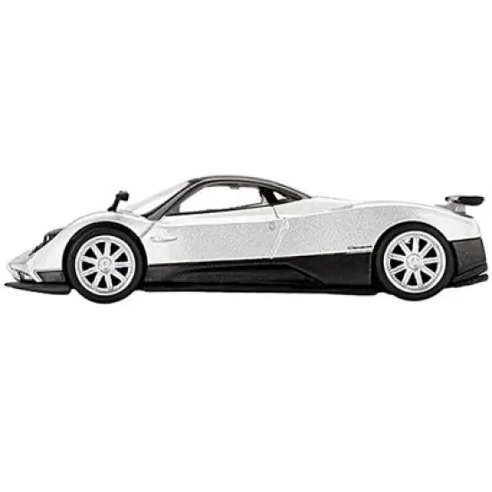 Pagani Zonda F Silver Metallic with Dark Gray Top Limited Edition to 3600 pieces 1/64 Diecast Model Car by True Scale Miniatures image {1}