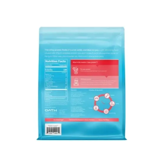 Oath Nutrition 18 Servings Clear Protein Powder - Icy Blue Raspberry: Gluten-Free Whey Isolate image {1}