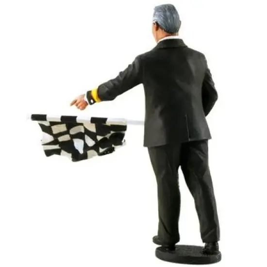 1950-1970's Director of the Course Standing with Checker Flag Figurine for 1/18 by Lemans Miniatures image {1}