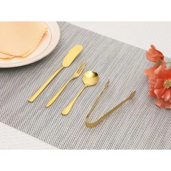 REGALWOVEN 16 Pcs 4 Sets Stainless Steel Flatware Set image {4}