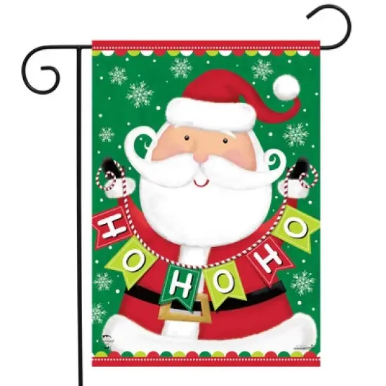 Briarwood Lane Santa Ho Ho Ho Christmas Garden Flag Holiday 12.5" image {1}