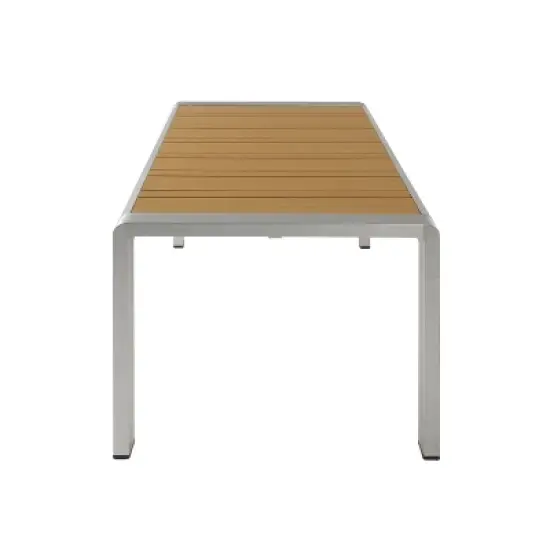 GDFStudio Eamoon Outdoor Modern Aluminum Coffee Table image {3}