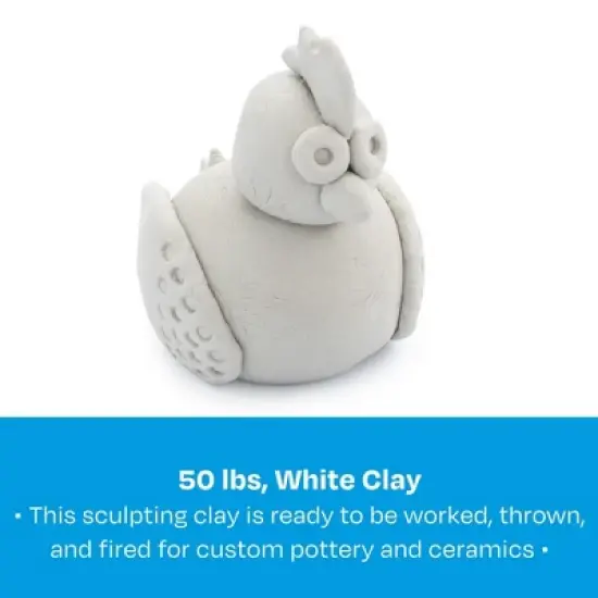 Sax Low Fire Earthenware Clay, White, 50 Pounds image {5}