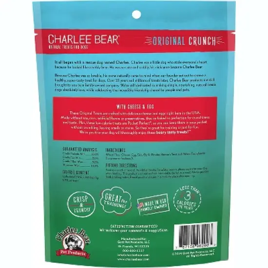 Charlee Bear Original Crunch Cheese and Egg Dog Treats - 16 oz image {2}