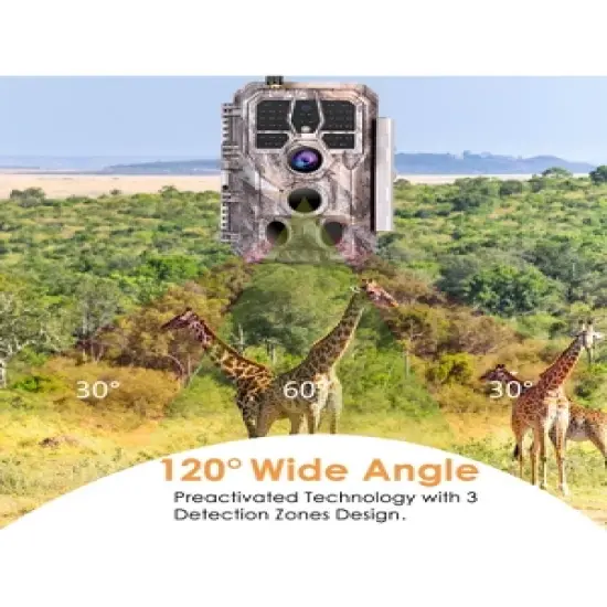 BlazeVideo 32MP 1296P Bluetooth Waterproof WiFi Trail Photo/Video Camera, Night Vision, Time Lapse, Motion Activated for Hunting, Home Security image {2}