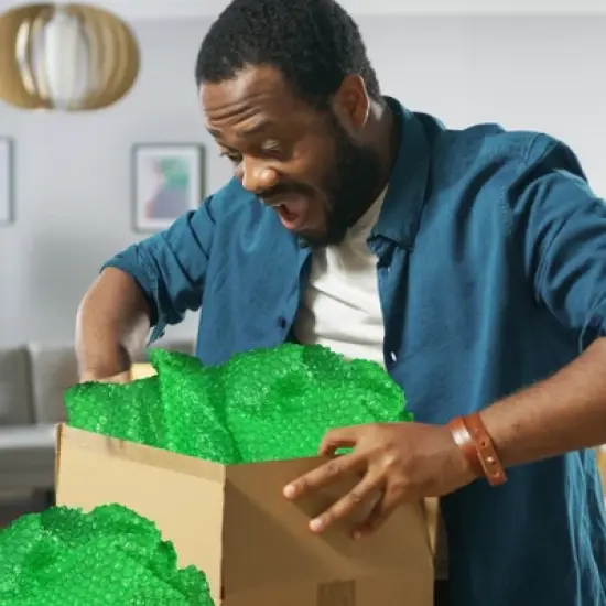 UBMOVE 30-Feet Roll of Red Bubble Small 3/16" Wrap x 12" Wide image {8}